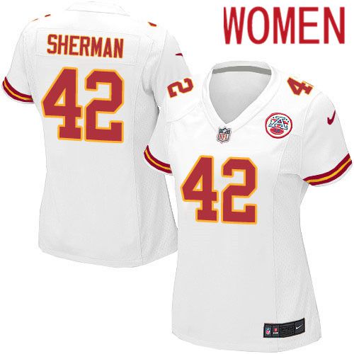 Women Kansas City Chiefs #42 Anthony Sherman Nike White Player Game NFL Jersey